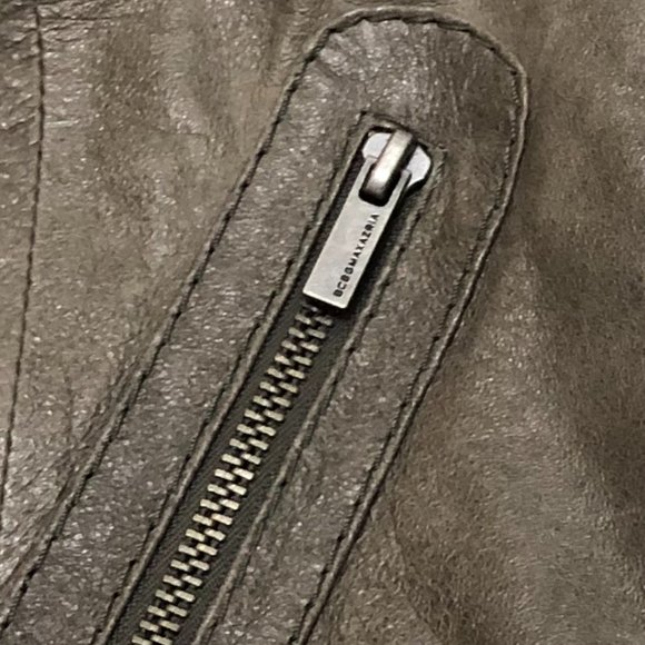 ✨HOST PICK✨ BCBGMaxAzria (Lead) Crop Moto Leather Jacket - Size XXS - Picture 8 of 14